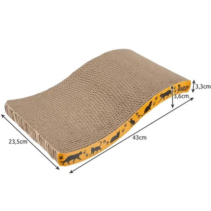 Purlov Horizontale Kattenkrabpaal - Golfmodel - 43 x 22,5 cm