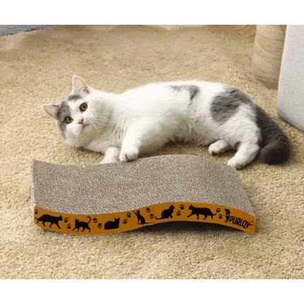Purlov Horizontale Kattenkrabpaal - Golfmodel - 43 x 22,5 cm