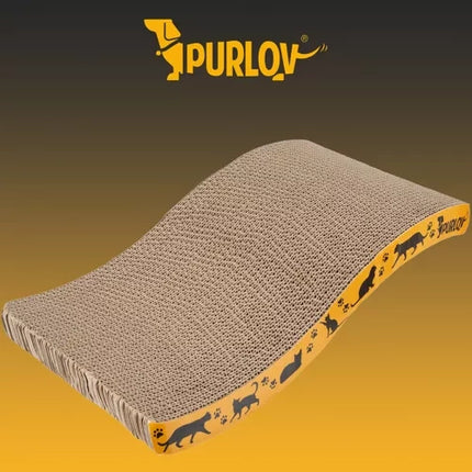 Purlov Horizontale Kattenkrabpaal - Golfmodel - 43 x 22,5 cm