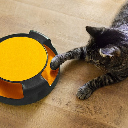 Purlov Kattenspeelgoed - Draaiend Wieltje met Muis en Krabmat - 25 cm