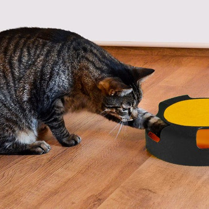 Purlov Kattenspeelgoed - Draaiend Wieltje met Muis en Krabmat - 25 cm