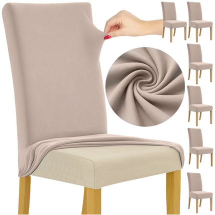 Ruhhy Stoelhoezen - Set van 6 - Beige - Universeel - Elastisch