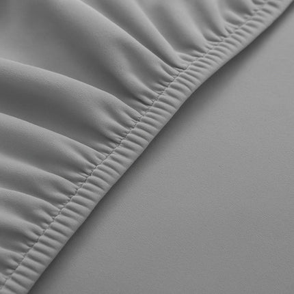Ruhhy Stoelhoezen - Set van 6 - Lichtgrijs - Universeel - Elastisch