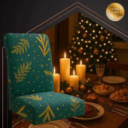 Ruhhy Kerst Stoelhoezen - 6 Stuks - Elastisch - Lichtgroen