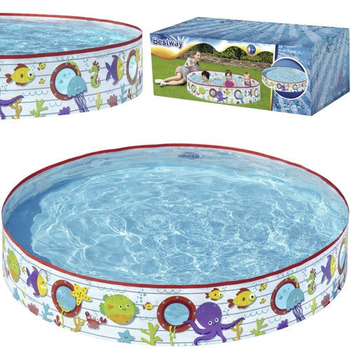 Bestway 55029 Opblaasbaar Kinderzwembad - 152 x 25 cm - Multicolor
