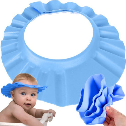 Kruzzel Badkap voor Kinderen - Blauw - Verstelbare Waterbeschermer