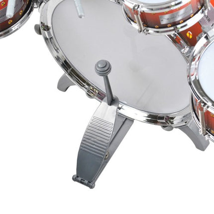 Kruzzel XL Kinder Drumstel - 5-delig - Inclusief Kruk en Bekken