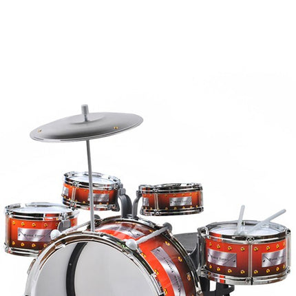 Kruzzel XL Kinder Drumstel - 5-delig - Inclusief Kruk en Bekken