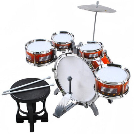 Kruzzel XL Kinder Drumstel - 5-delig - Inclusief Kruk en Bekken