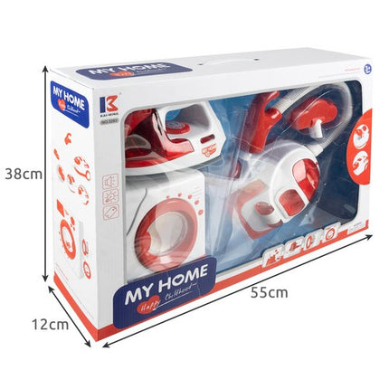 Kruzzel Huishoudapparaten Set - 3-in-1 Speelgoed met Geluid en Licht
