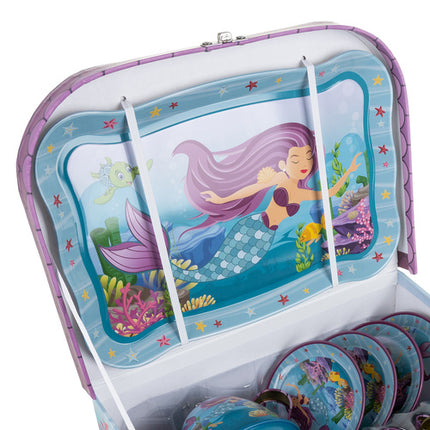 Iso Trade Mermaid Theeservies - 9-Delig - Met Koffer