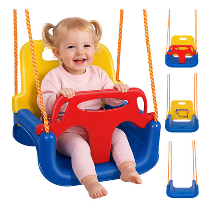 Kruzzel 3-in-1 Kinderschommel - Verstelbaar - Max. 30 kg - Blauw/Groen