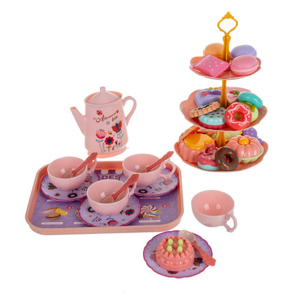 Iso Trade Kinder Theeset in Koffer - 40-Delig - Met Gebakjes