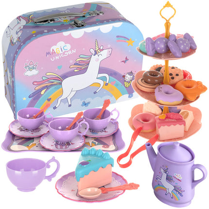 Iso Trade Kinder Theeset in Koffer - 40-Delig - Met Gebakjes