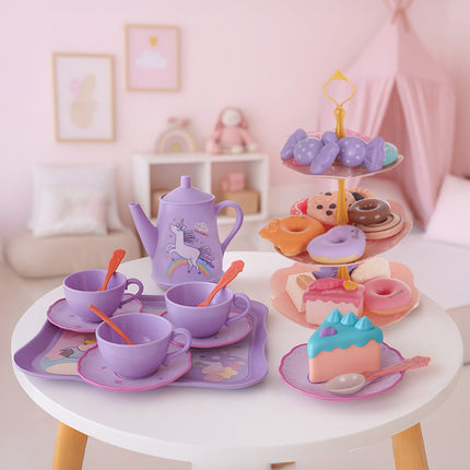 Iso Trade Kinder Theeset in Koffer - 40-Delig - Met Gebakjes