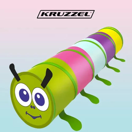 Kruzzel Kinderspeeltunnel Rups - 165 cm - Inclusief Opberghoes