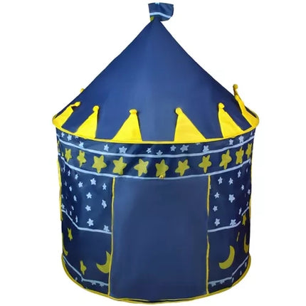 Kruzzel Kindertent Kasteel - Blauw - 135 x 105 cm - Inclusief Opberghoes