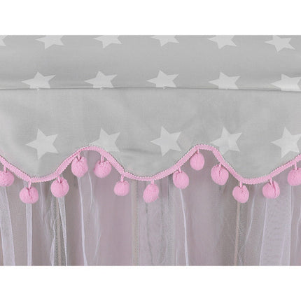 Kruzzel Kindertent - Grijs/Roze - Speeltent met Sterrenmotief