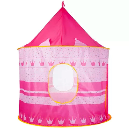 Kruzzel Kindertent Kasteel - Roze - 135 x 105 cm - Inclusief Opberghoes