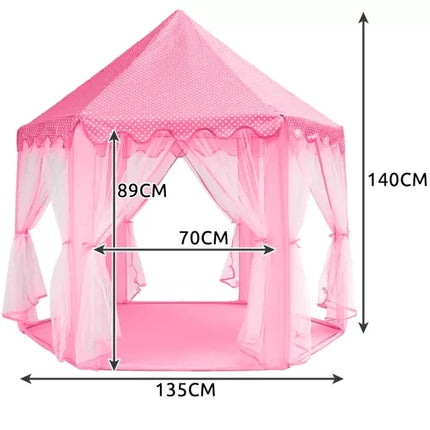 Kruzzel Kindertent Paleis - Roze - 135 x 140 cm - Speeltent voor Kinderen