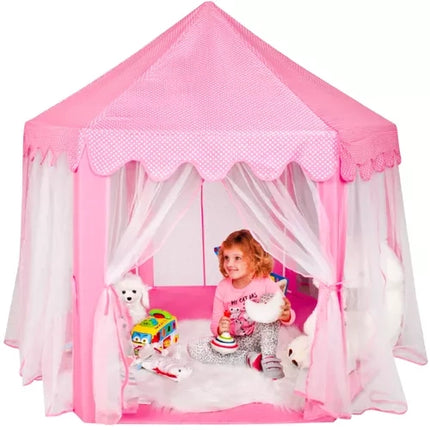 Kruzzel Kindertent Paleis - Roze - 135 x 140 cm - Speeltent voor Kinderen