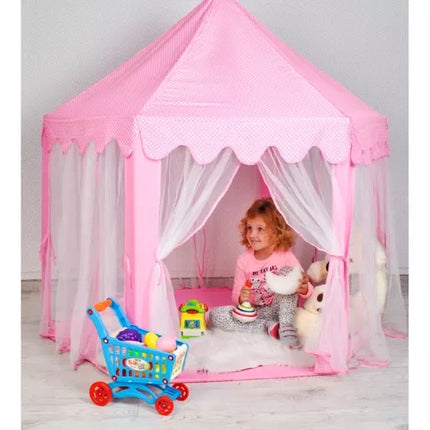 Kruzzel Kindertent Paleis - Roze - 135 x 140 cm - Speeltent voor Kinderen