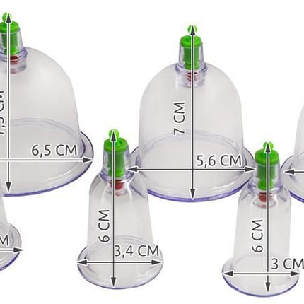 Soulima Vacuüm Cupping Set - 12 Delig - Met Pomp - Pijnverlichting