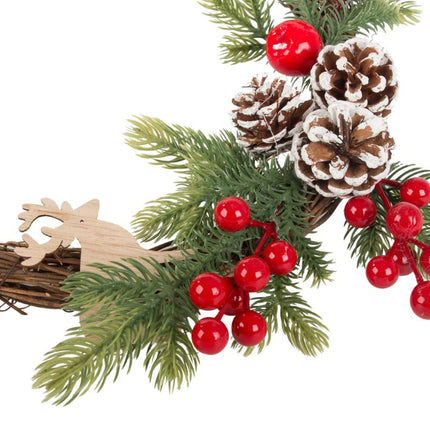 Kerstkrans met Denneboom - Ø 25 cm