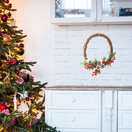 Kerstkrans met Denneboom - Ø 25 cm