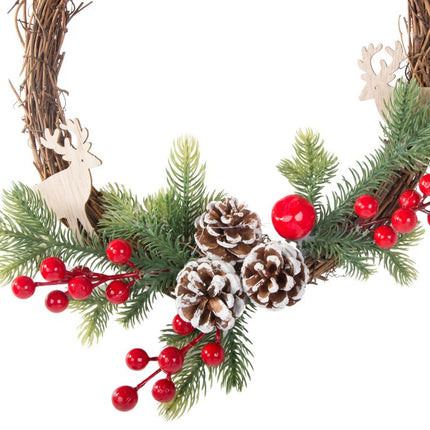 Kerstkrans met Denneboom - Ø 25 cm