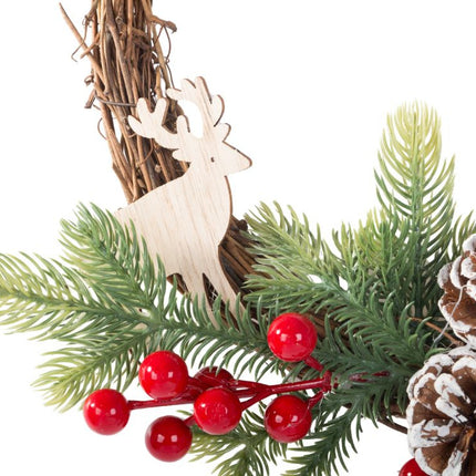Kerstkrans met Denneboom - Ø 25 cm