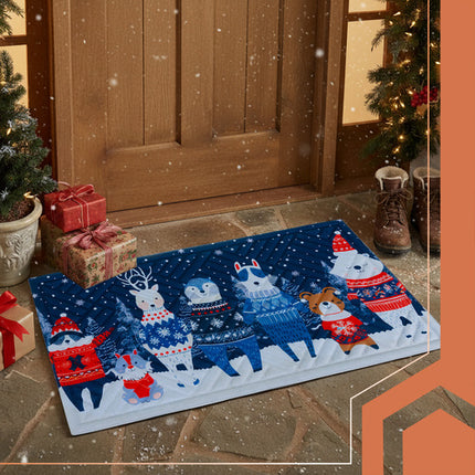 Ruhhy Kerstdeurmat - 75 x 45 cm - Feestelijke Entree - Antislip