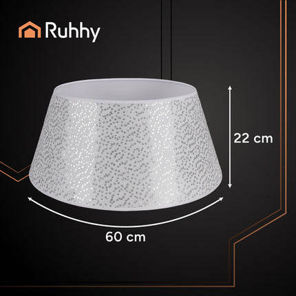 Ruhhy Kerstboomrok - 60 cm - Wit met Zilveren Pailletten - Kerstboomhouder Cover