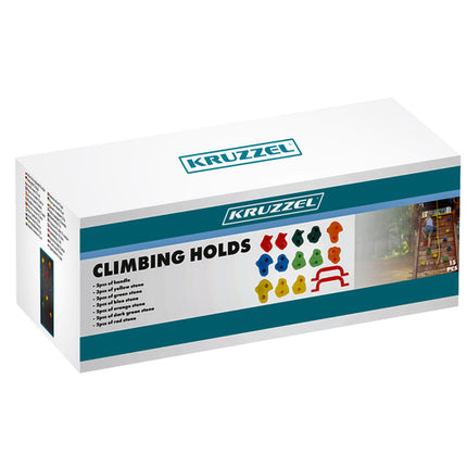 Kruzzel Klimstenen Set - 15-Delig - Voor Klimwand - Veilig & Duurzaam