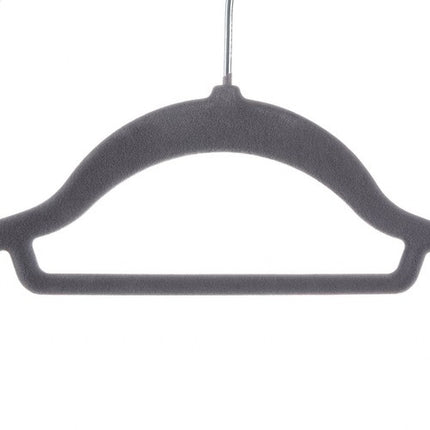 Ruhhy Fluwelen Kledinghangers - 20 Stuks - Anti-slip - Grijs
