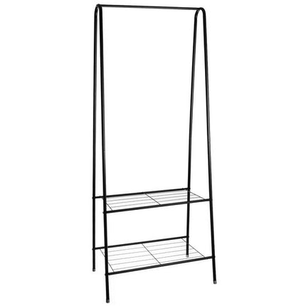 Kledingrek met Schoenrek - 153 cm - Ruimtebesparend - Zwart