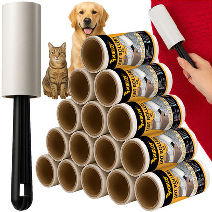 Purlov Kledingroller Set - 15 Rollen - 600 Vellen - Voor Haar en Pluis