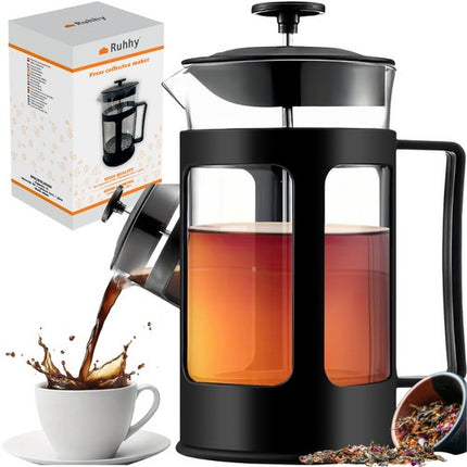Elegante 1L Thee- en Koffiezetter met RVS Piston