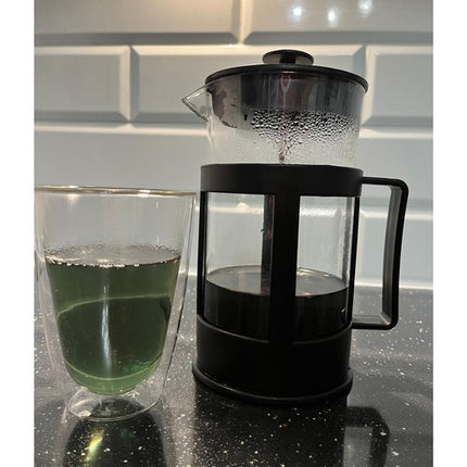 Ruhhy 24565 Koffiemaker en Theemaker - French Press - 1 Liter - Glas / RVS