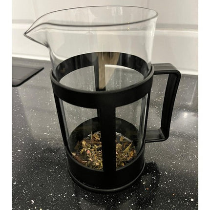 Ruhhy 24565 Koffiemaker en Theemaker - French Press - 1 Liter - Glas / RVS
