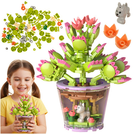 ISO TRADE Bloemen Bouwset - 172 Delig - Educatief Speelgoed