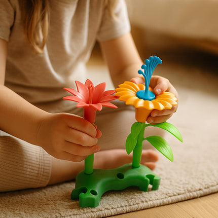 Iso Trade Tuin Bouwblokken - 139 Delig - Creatieve Bloemen Set