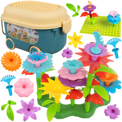 Iso Trade Tuin Bouwblokken - 139 Delig - Creatieve Bloemen Set