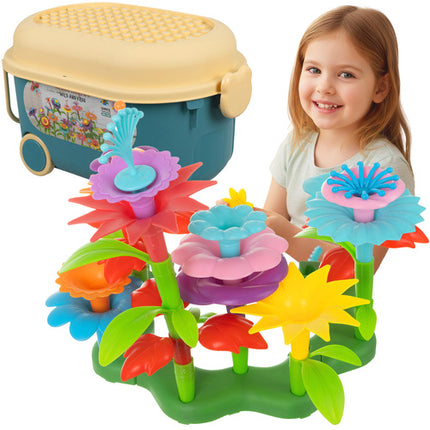 Iso Trade Tuin Bouwblokken - 139 Delig - Creatieve Bloemen Set