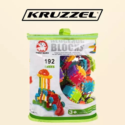Kruzzel Egel Bouwblokken - 192-Delig - Educatieve Constructieset