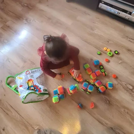 Kruzzel Egel Bouwblokken - 192-Delig - Educatieve Constructieset