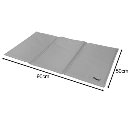 Purlov Koelmat voor Huisdieren - XL - 90 x 50 cm - Grijs - Gelvulling