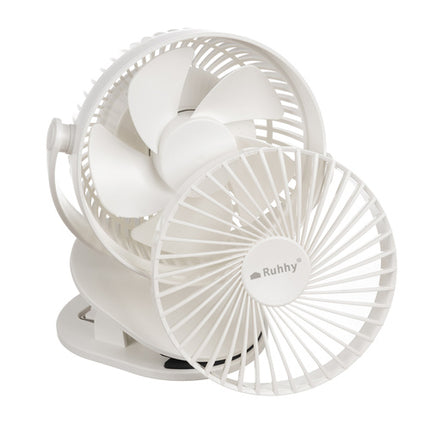 Ruhhy Draadloze Ventilator met Clip - 1200mAh - Wit - 3-in-1