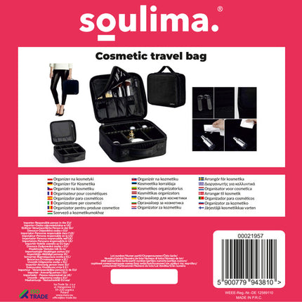 Soulima Cosmetische Organizer - Reiskoffer voor Make-up - Zwart