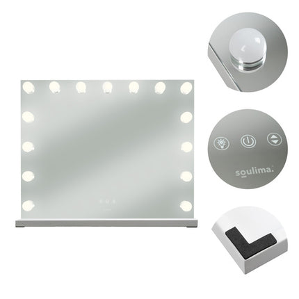 Soulima Hollywood LED Make-up Spiegel - 58 x 46 cm - Met Verlichting